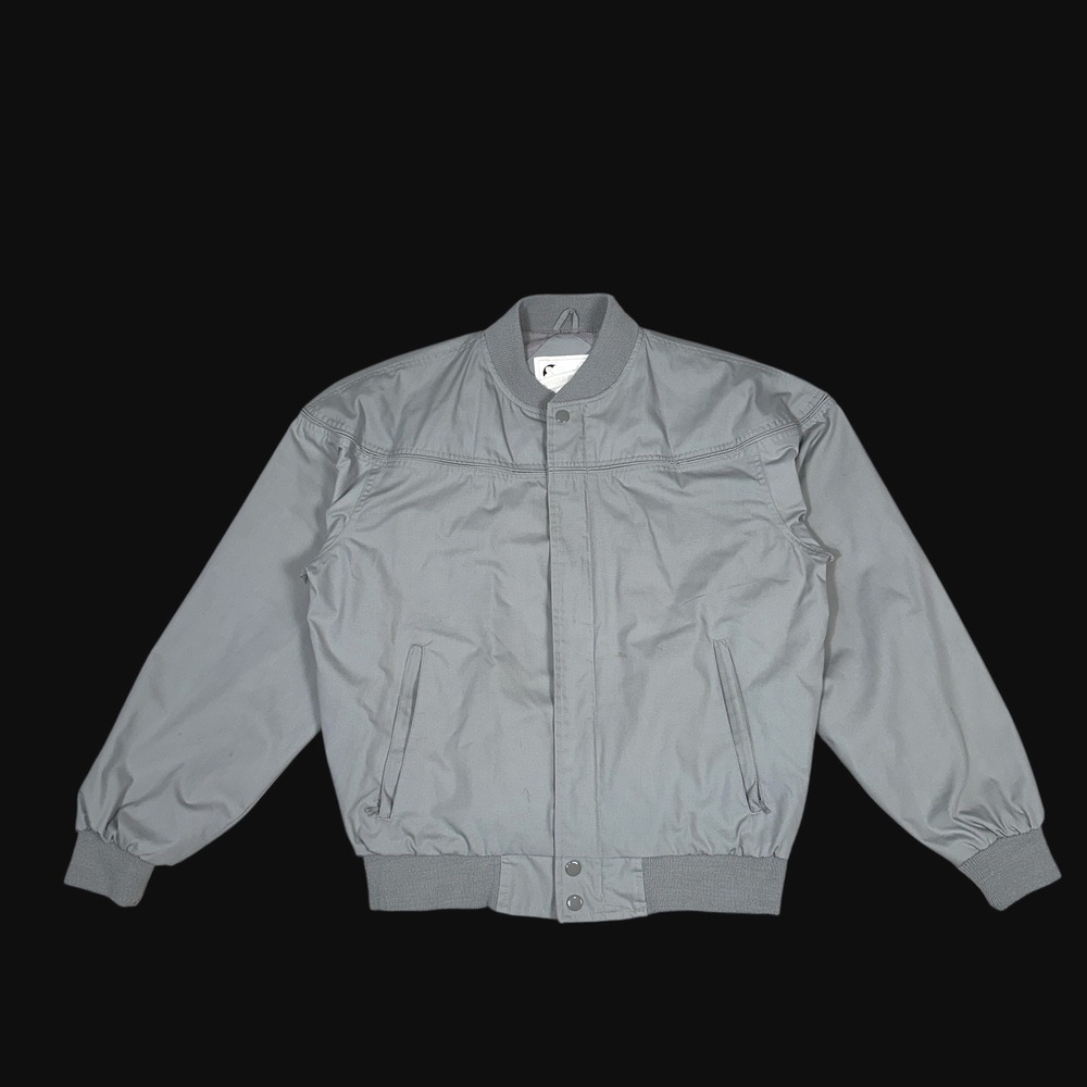 Arnold Palmer Vintage Gray Bomber Jacket Mens Medium 5204R Golf Windbreaker